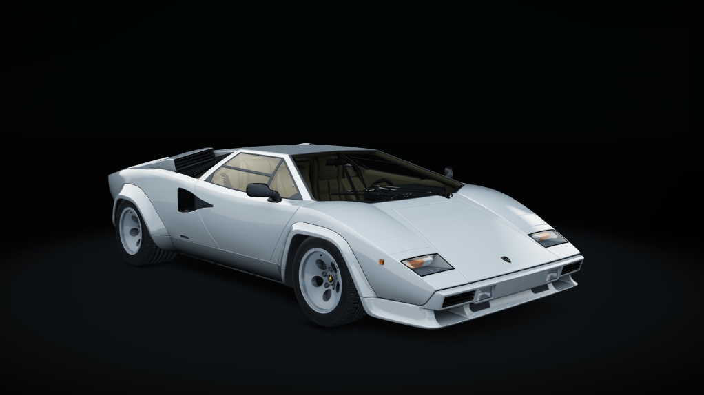 Lamborghini Countach S1, skin argento_luna_metal