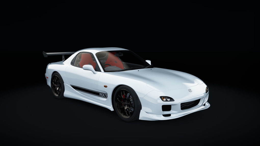 Mazda RX-7 Tuned, skin 06_white_stripe_s2